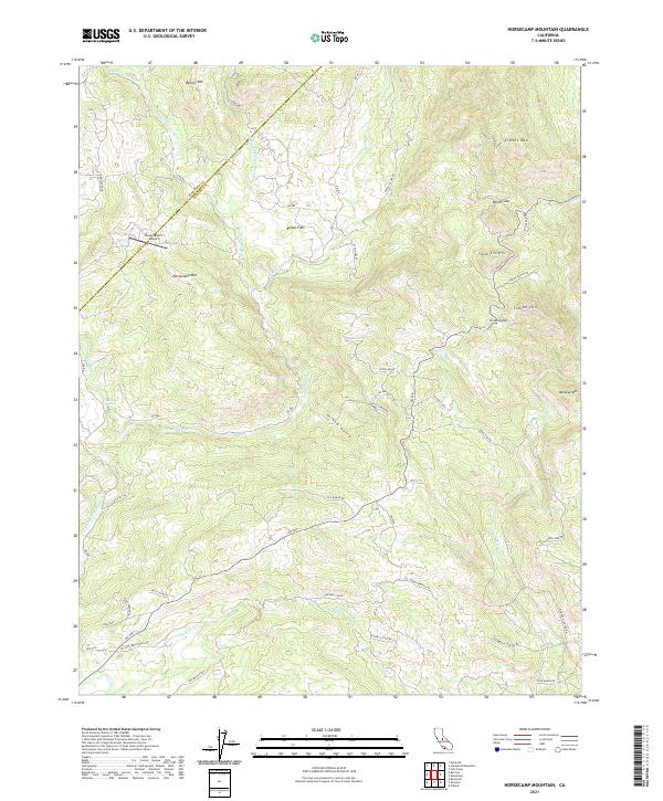 US Topo 7.5-minute map for Horsecamp Mountain CA