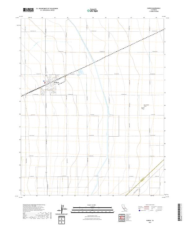 US Topo 7.5-minute map for Huron CA