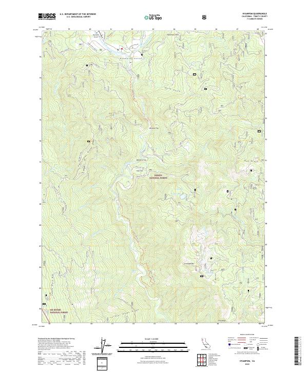 US Topo 7.5-minute map for Hyampom CA