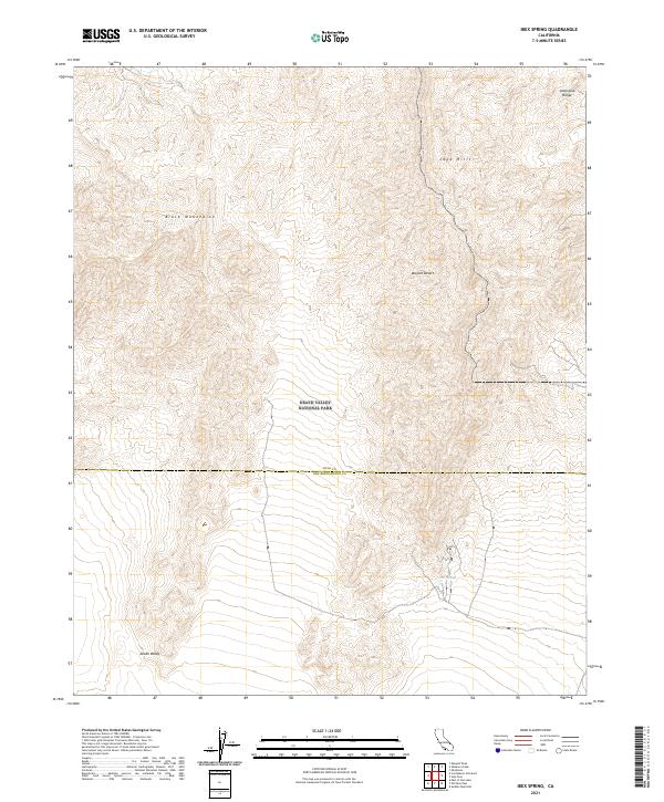 US Topo 7.5-minute map for Ibex Spring CA