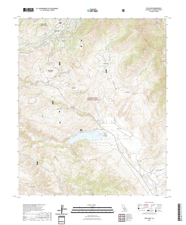 US Topo 7.5-minute map for Idyllwild CA