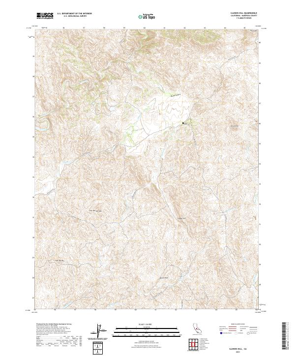 US Topo 7.5-minute map for Illinois Hill CA