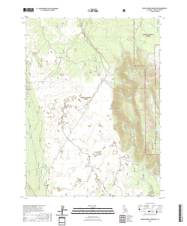 US Topo 7.5-minute map for Indian Spring Mountain CA