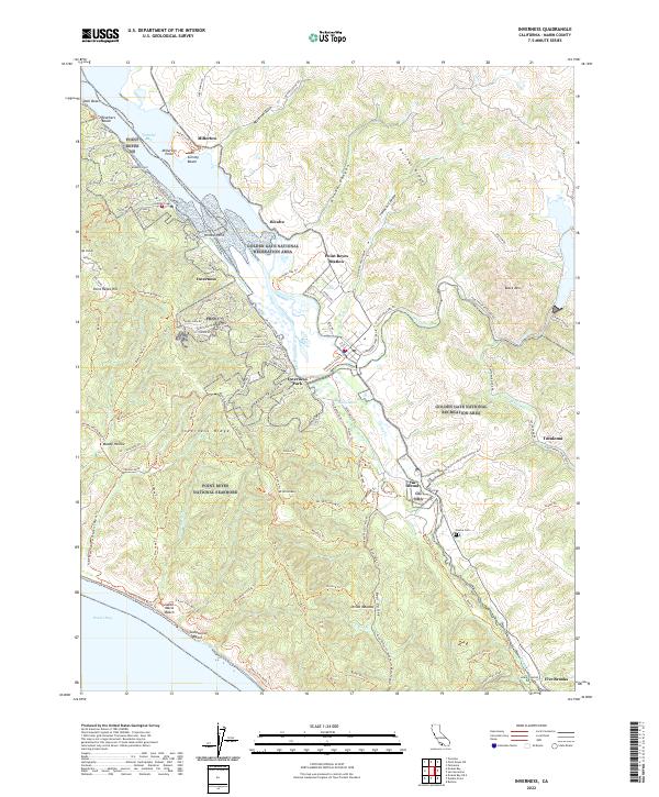 US Topo 7.5-minute map for Inverness CA