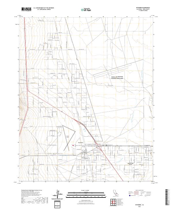 US Topo 7.5-minute map for Inyokern CA