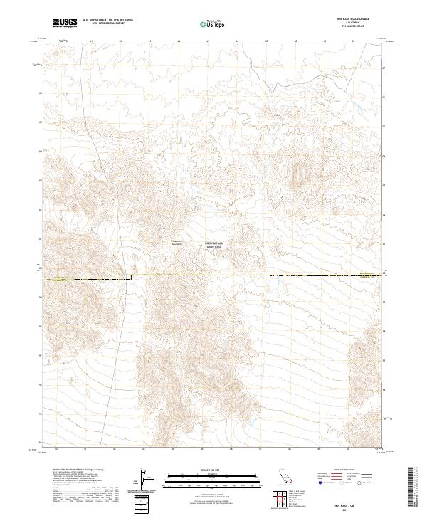 US Topo 7.5-minute map for Iris Pass CA