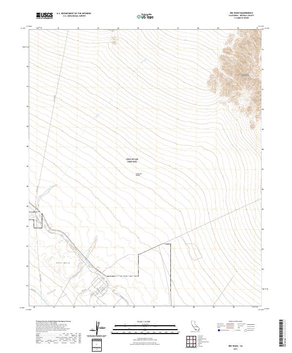 US Topo 7.5-minute map for Iris Wash CA