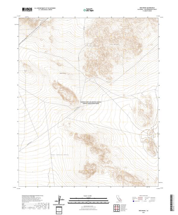 US Topo 7.5-minute map for Iron Ridge CA