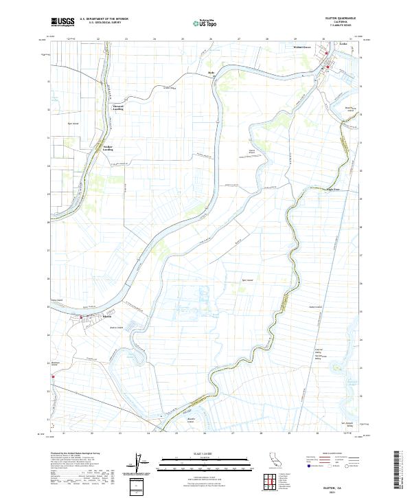 US Topo 7.5-minute map for Isleton CA