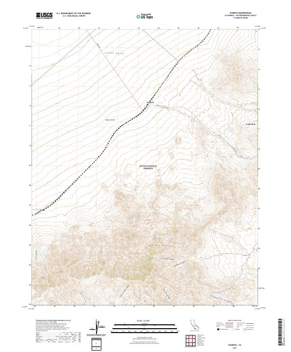 US Topo 7.5-minute map for Ivanpah CA