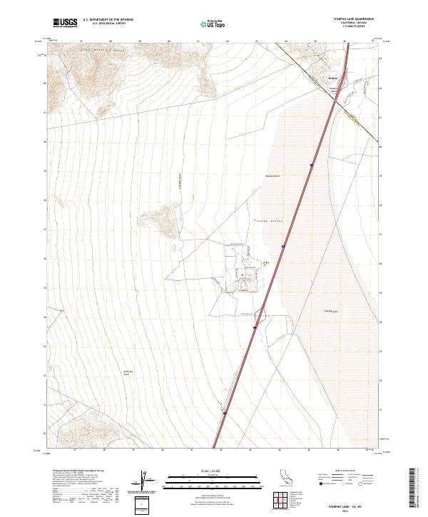 US Topo 7.5-minute map for Ivanpah Lake CANV