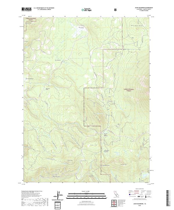 US Topo 7.5-minute map for Jacks Backbone CA