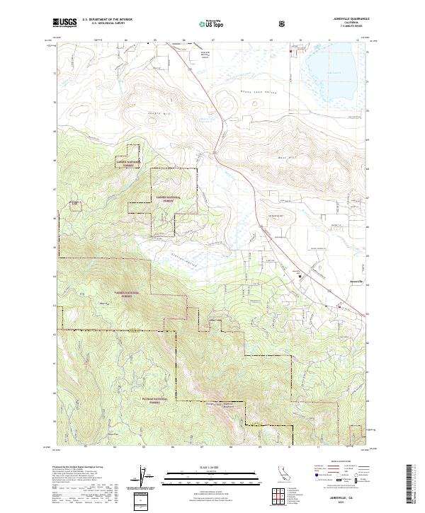 US Topo 7.5-minute map for Janesville CA