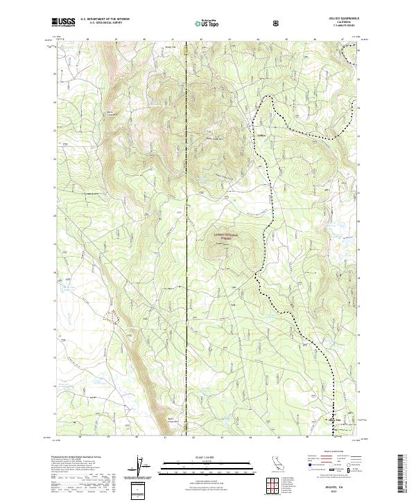 US Topo 7.5-minute map for Jellico CA