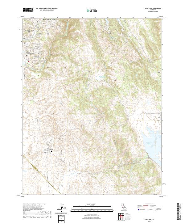 US Topo 7.5-minute map for Jenny Lind CA