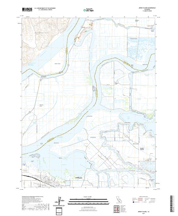 US Topo 7.5-minute map for Jersey Island CA