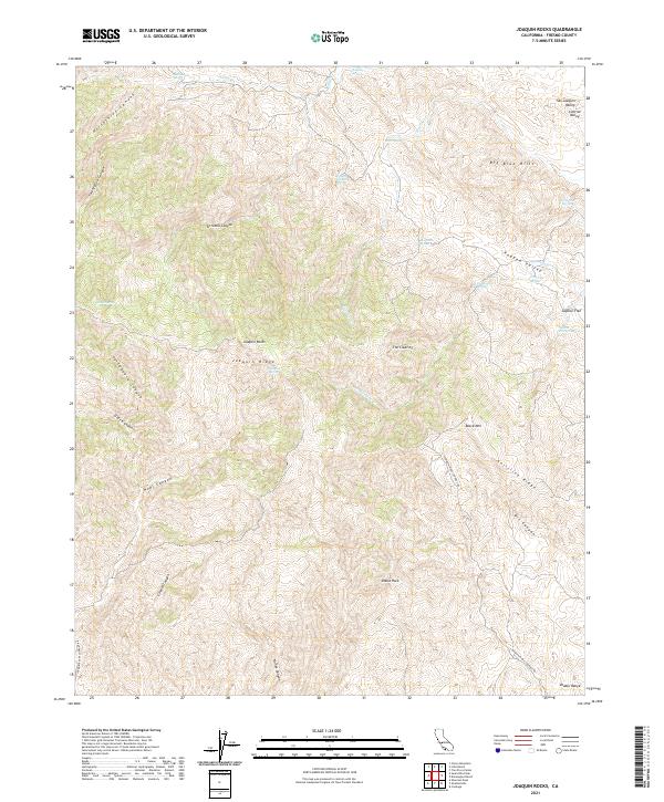 US Topo 7.5-minute map for Joaquin Rocks CA