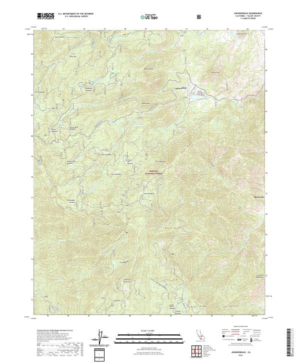 US Topo 7.5-minute map for Johnsondale CA