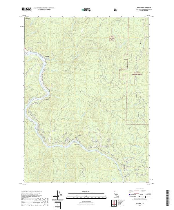 US Topo 7.5-minute map for Johnsons CA