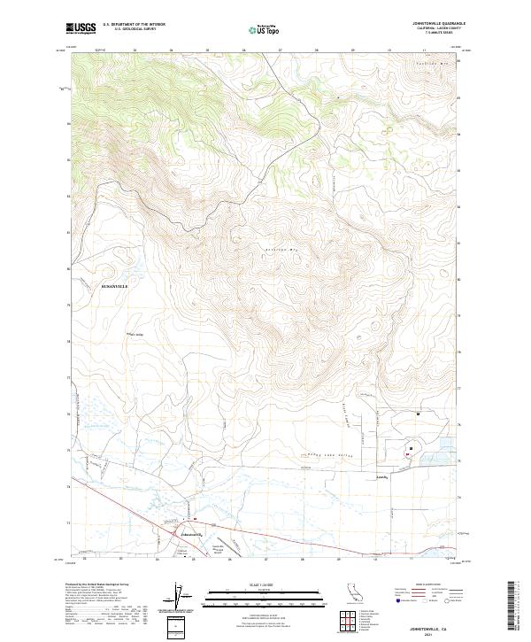 US Topo 7.5-minute map for Johnstonville CA