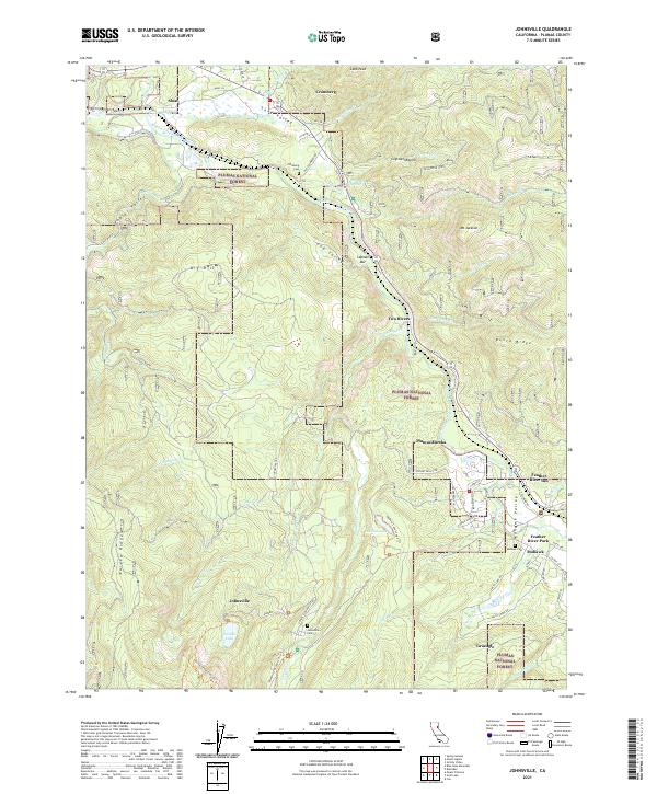 US Topo 7.5-minute map for Johnsville CA