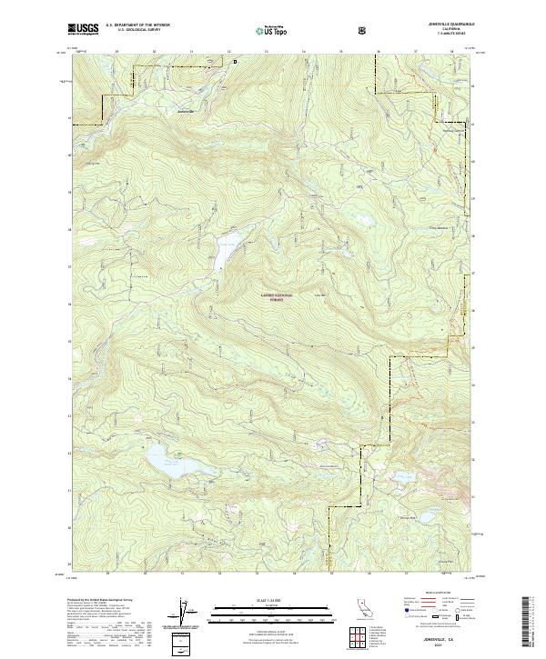 US Topo 7.5-minute map for Jonesville CA