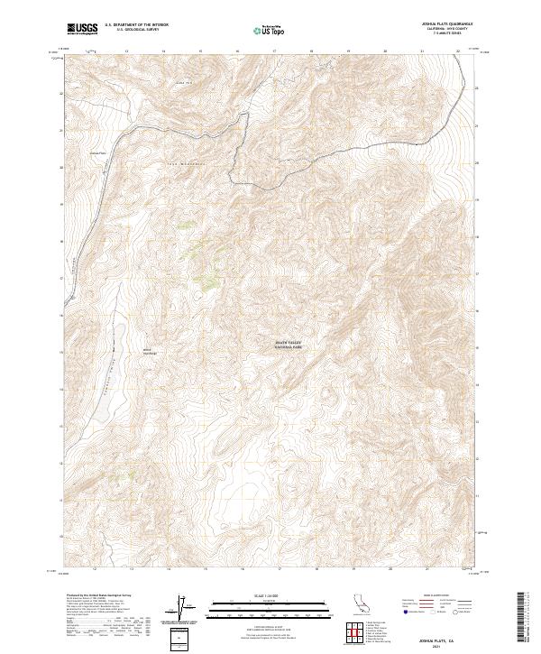 US Topo 7.5-minute map for Joshua Flats CA