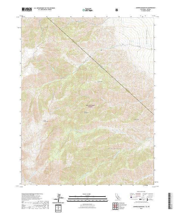 US Topo 7.5-minute map for Juniper Mountain CANV