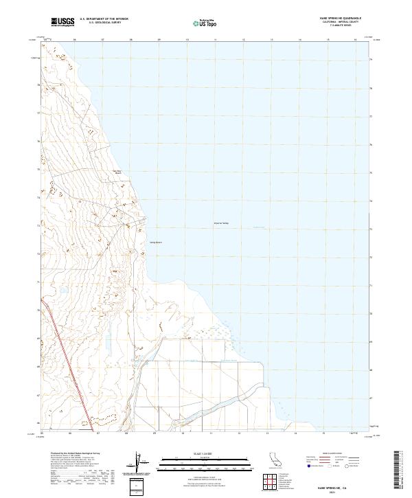 US Topo 7.5-minute map for Kane Spring NE CA