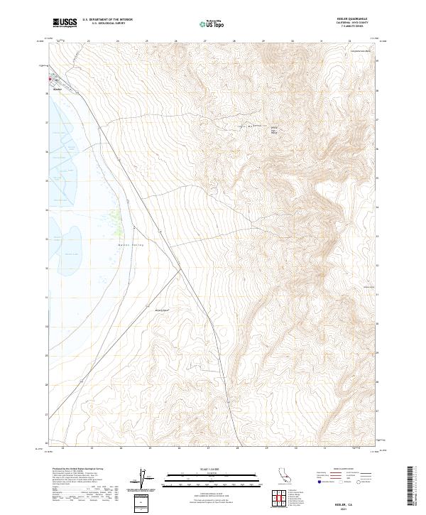 US Topo 7.5-minute map for Keeler CA