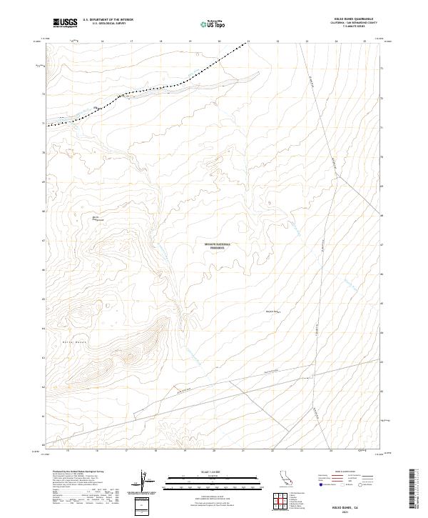 US Topo 7.5-minute map for Kelso Dunes CA