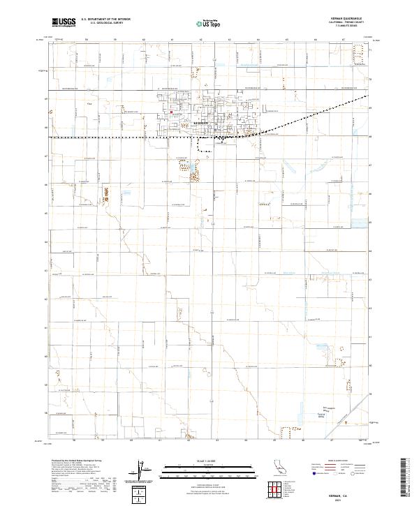 US Topo 7.5-minute map for Kerman CA