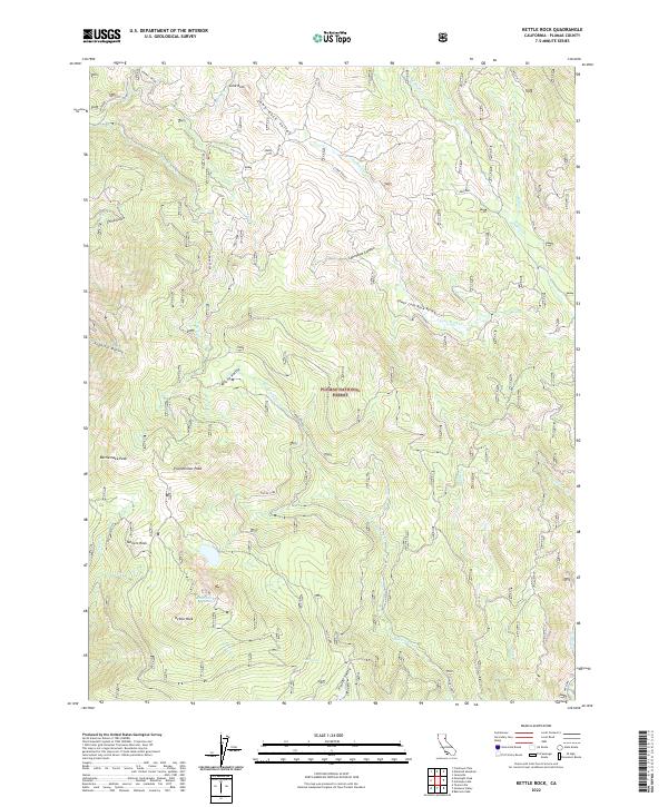 US Topo 7.5-minute map for Kettle Rock CA