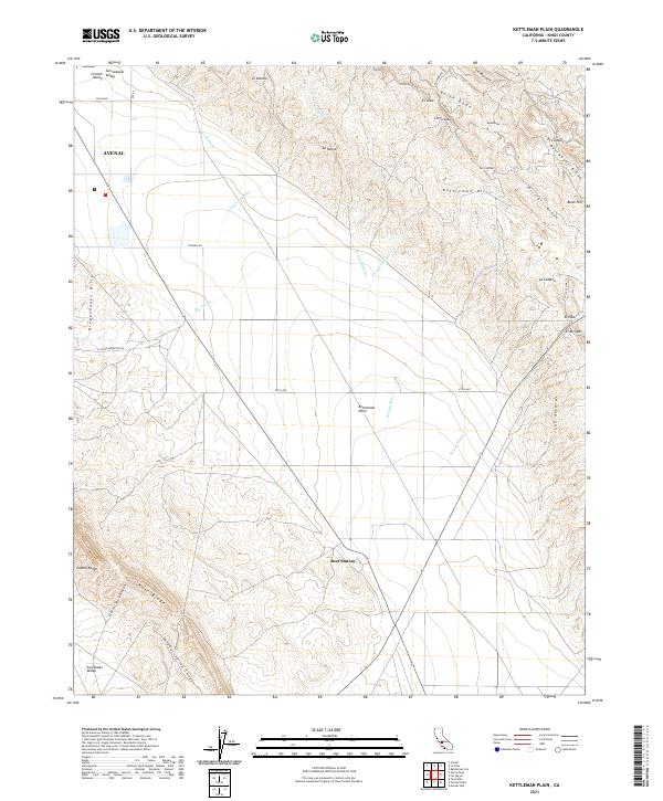 US Topo 7.5-minute map for Kettleman Plain CA