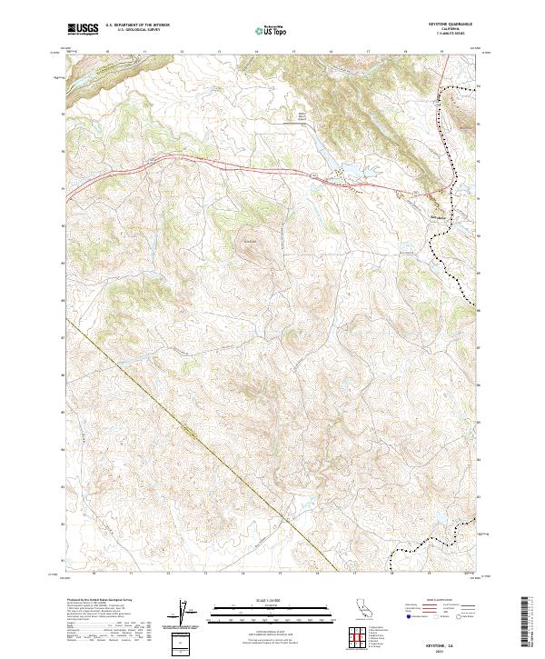 US Topo 7.5-minute map for Keystone CA