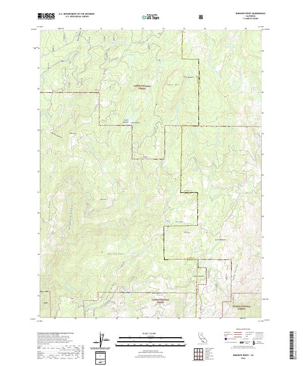 US Topo 7.5-minute map for Kimshew Point CA