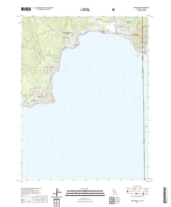 US Topo 7.5-minute map for Kings Beach CANV