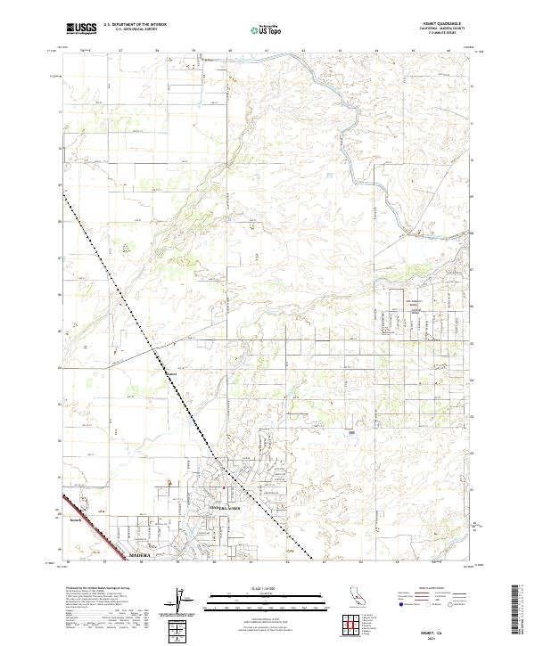 US Topo 7.5-minute map for Kismet CA