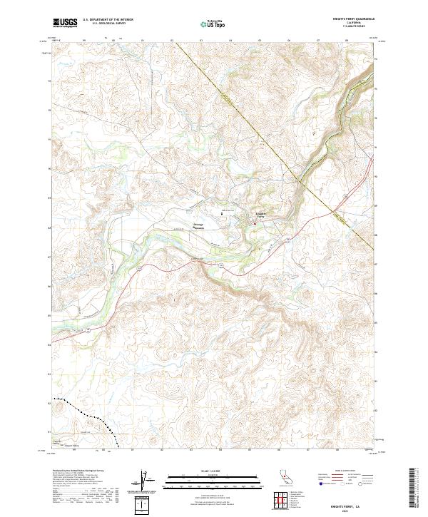 US Topo 7.5-minute map for Knights Ferry CA