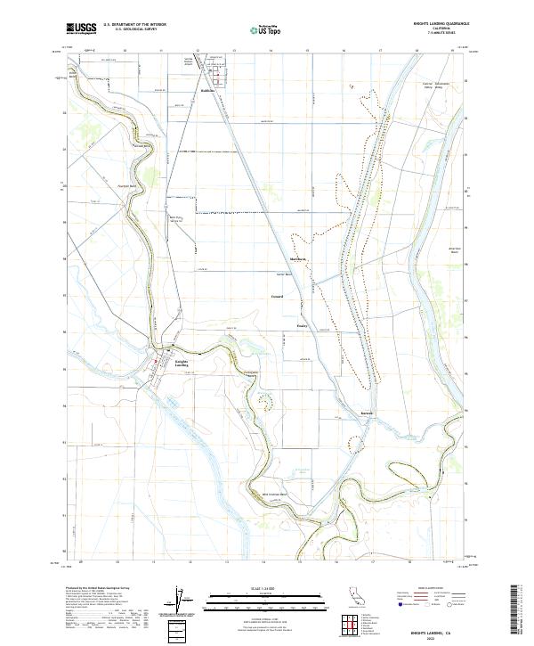 US Topo 7.5-minute map for Knights Landing CA