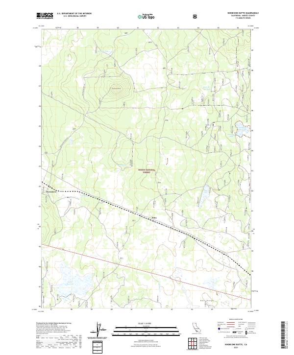 US Topo 7.5-minute map for Knobcone Butte CA