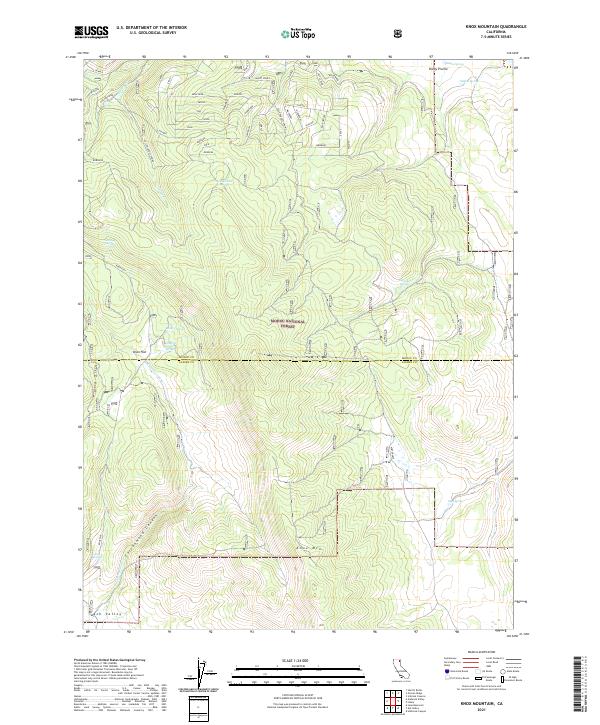 US Topo 7.5-minute map for Knox Mountain CA