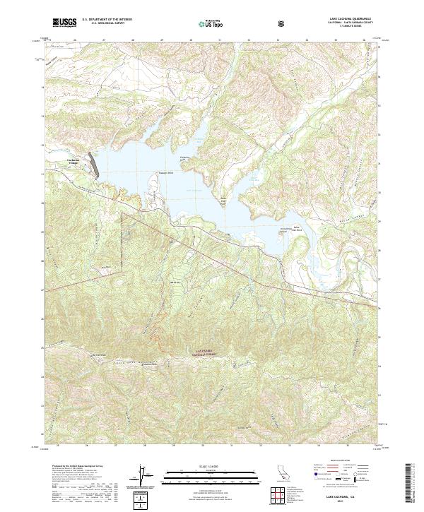 US Topo 7.5-minute map for Lake Cachuma CA