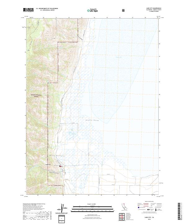 US Topo 7.5-minute map for Lake City CA