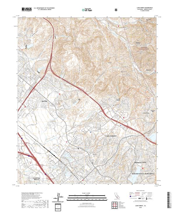 US Topo 7.5-minute map for Lake Forest CA