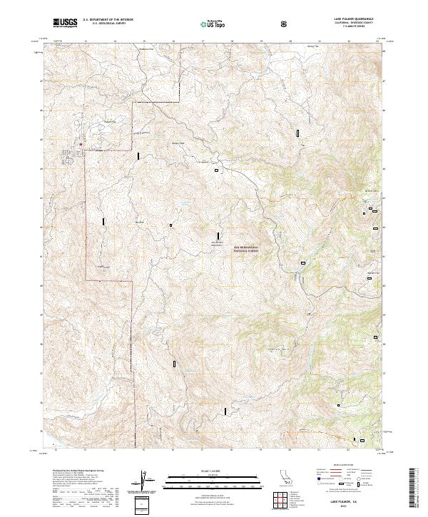 US Topo 7.5-minute map for Lake Fulmor CA