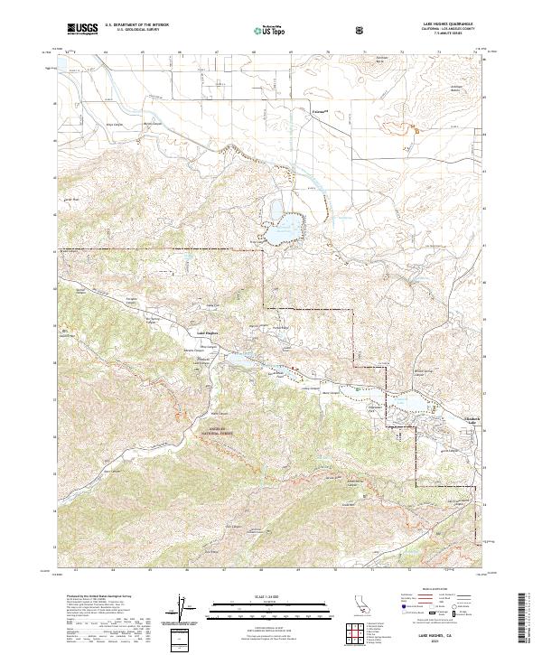 US Topo 7.5-minute map for Lake Hughes CA