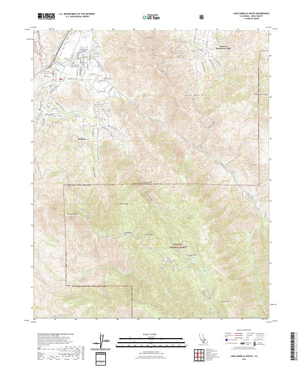 US Topo 7.5-minute map for Lake Isabella South CA