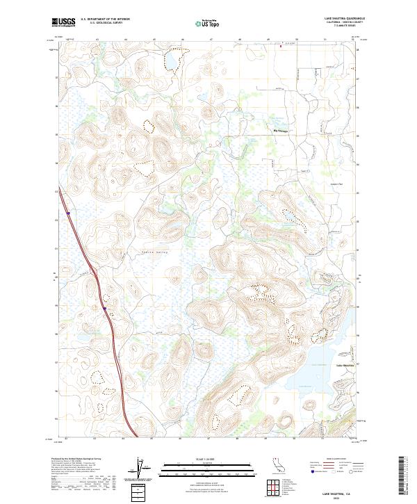 US Topo 7.5-minute map for Lake Shastina CA