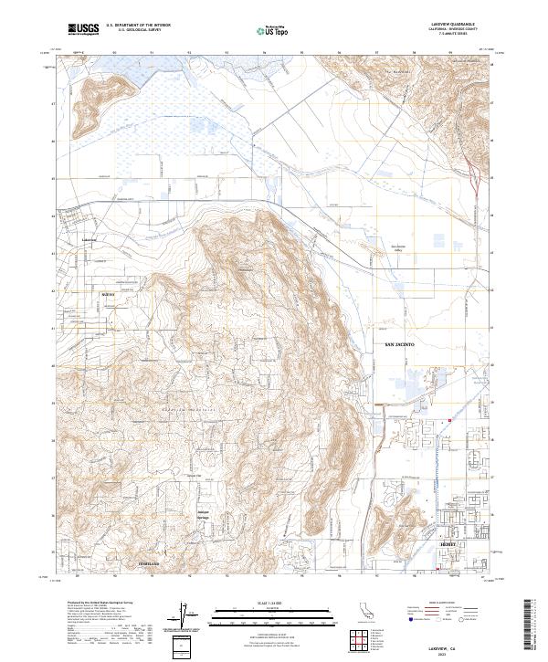 US Topo 7.5-minute map for Lakeview CA